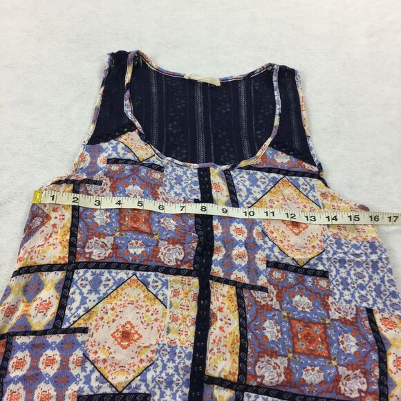 Elodie Crochet Back Tank Size Small Womens Patchwork Boho Style Top S - Picture 6 of 6